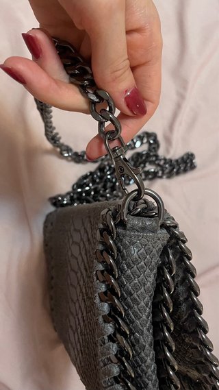 Bolso Piel Gris
