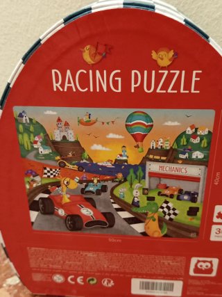 Puzzle infantil animales carreras 4 años