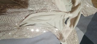 Vestido de fiesta lentejuelas dorado