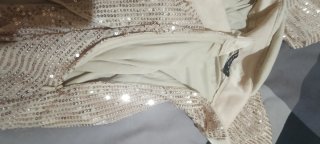Vestido de fiesta lentejuelas dorado