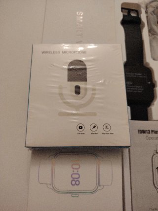 Kit Smartwatch IDW13 Plus y Micrófono Inalámbrico