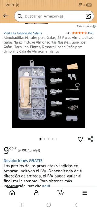 Kit Reparación Gafas Silars