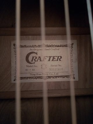 Chitarra acustica crafter md - 60 korea