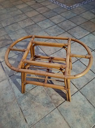 Mesa de centro bambú ovalada