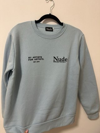 Sudadera Nude Project Azul turquesa.Unisex.
