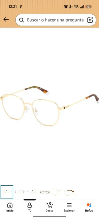 Gafas de hombre doradas y marrones