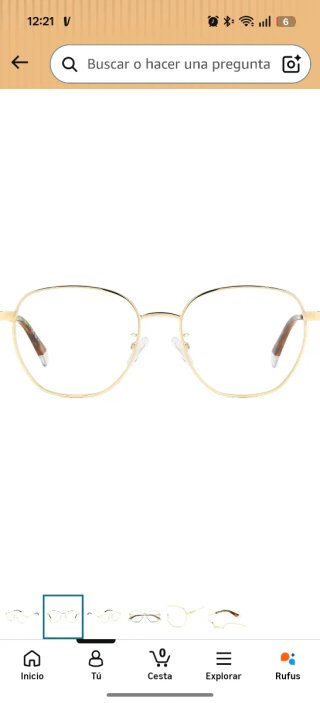 Gafas de hombre doradas y marrones