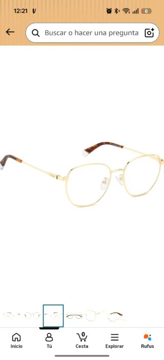 Gafas de hombre doradas y marrones