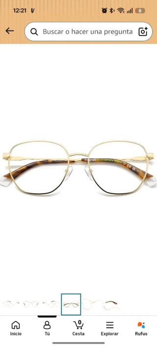 Gafas de hombre doradas y marrones
