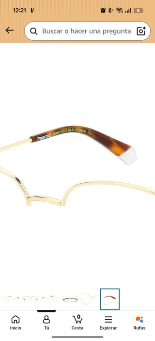 Gafas de hombre doradas y marrones