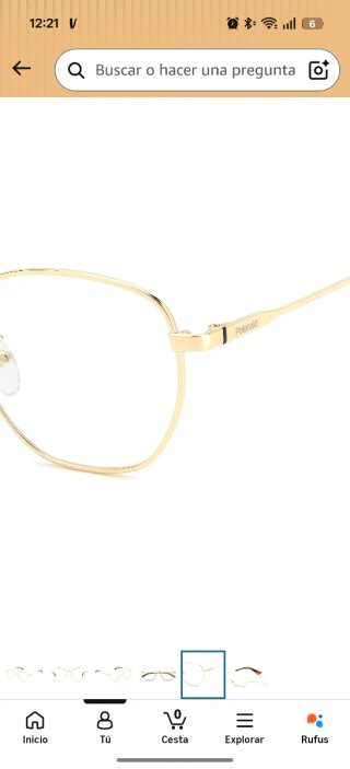 Gafas de hombre doradas y marrones