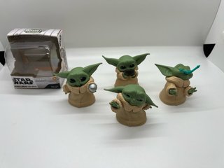 Pack 4 Figuras Grogu Bebé Yoda Hasbro