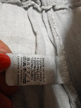 Pantalones cortos grises lino cinturón
