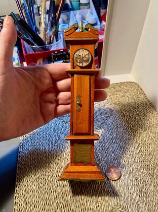 Orologio pendolo dollshouse legno