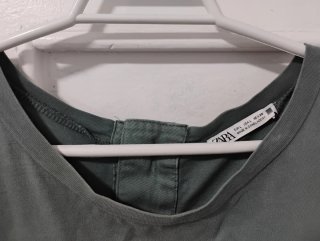 Vestido de algodón verde talla única