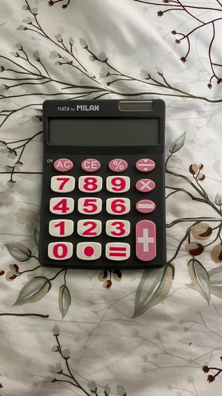 Calculadora MILAN Nata Rosa y Negra