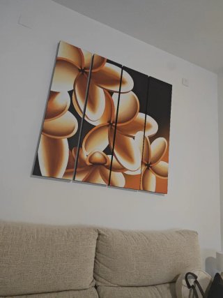 Cuadro 4 piezas flores