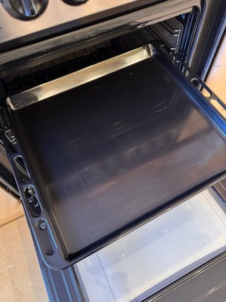 Horno + encimera a gas 4 fuego acero inox.