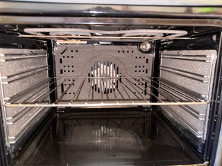 Horno + encimera a gas 4 fuego acero inox.