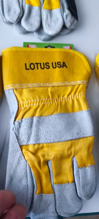 Guantes de trabajo Lotus USA grises y amarillos