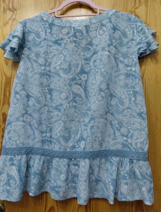 Blusa Natura Estampada Azul Talla M/L