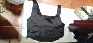 Top Divided H&M Satén Negro Talla L