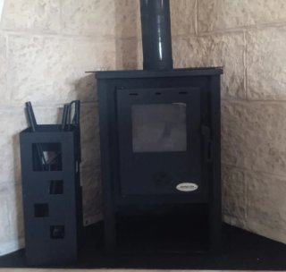 Estufa de leña Vertex Life + Accesorios incluidos.