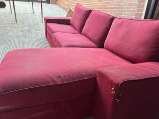 Sofá Chaiselongue Rojo