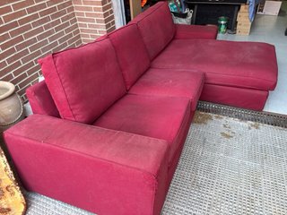 Sofá Chaiselongue Rojo