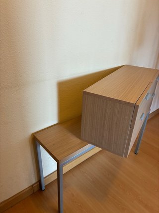 Mueble cajonera madera y metal