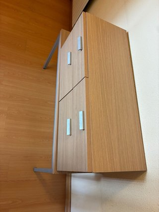 Mueble cajonera madera y metal