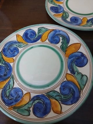 Set 3 Piattini Ceramica Grottaglie F.lli Montefort