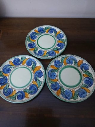 Set 3 Piattini Ceramica Grottaglie F.lli Montefort