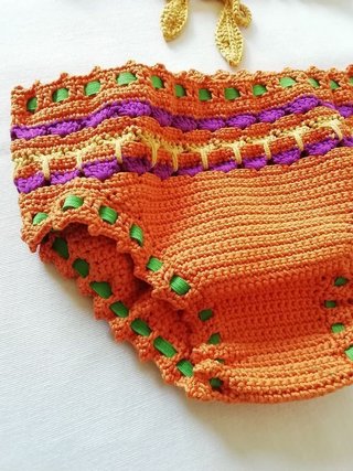 Bikini tejido a crochet bebés 1-2 años Nuevo