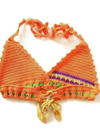 Bikini tejido a crochet bebés 1-2 años Nuevo