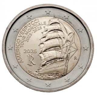 Moneda 2 Euros Italia 2025 Amerigo Vespucci