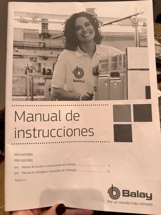 Microondas Balay empotrable con marco