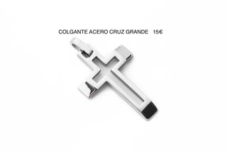 Colgante Acero Cruz Grande