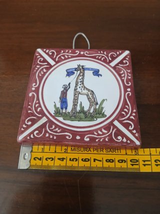 Mattonella Ceramica Contrada Giraffa Siena
