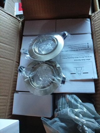 Focos LED empotrables plateados