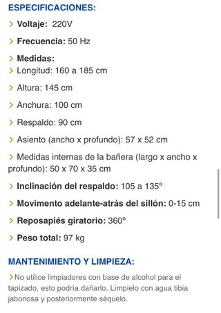 2 Sillones de pedicura con sistema de hidromasaje