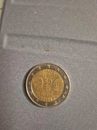 Moneda 2 euros Tratado de Elíseo 50 años