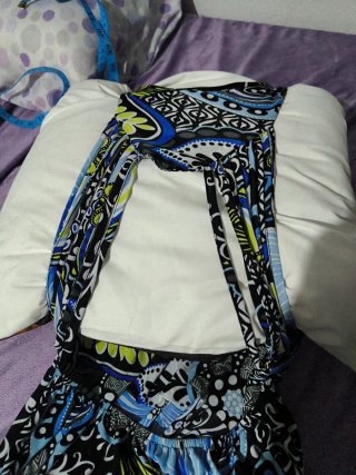 Vestido largo estampado espalda descubierta