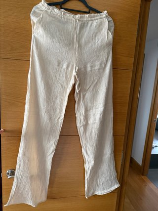 Pantalón Zara Beige Estructura
