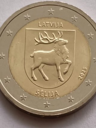 Moneda 2 Euros Letonia 2025 Ciervo
