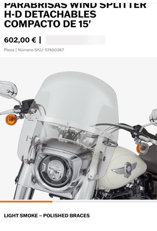 Parabrisas Harley Davidson Fatboy 15