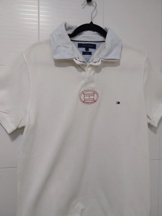 Polo Tommy Hilfiger Blanco Talla L