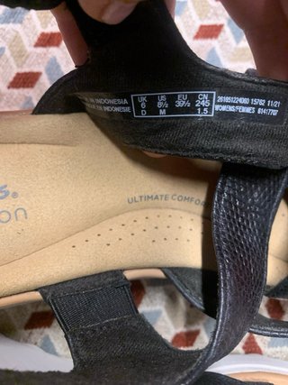 Sandalias Clarks Negras Mujer