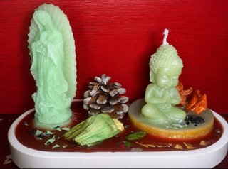 Bandeja Decorativa Virgen y Buda