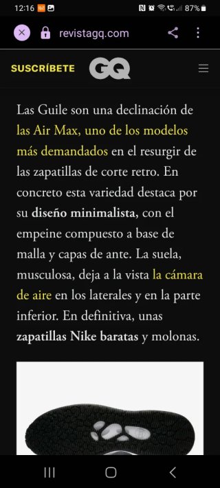 Deportivas Nike Air Max Mujer Negro/Dorado